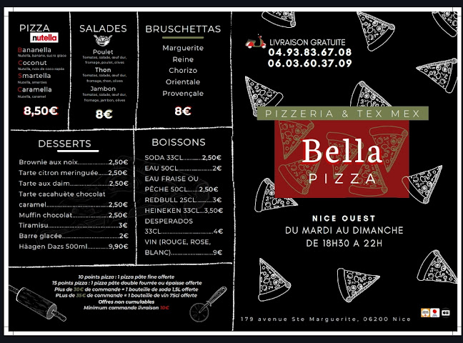 Opinii despre Bella Pizza Nice Ouest în Nice - Restauration