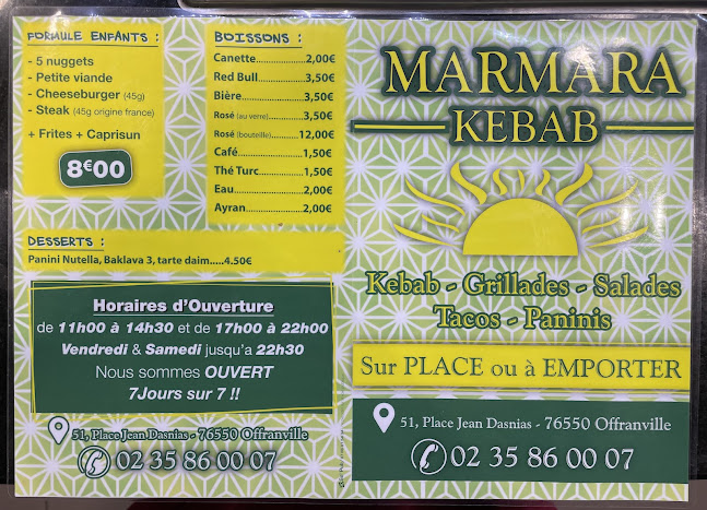 Opinii despre Marmara Kebab în Offranville - Restauration