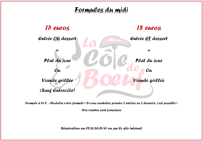 La Cote de Boeuf - Restauration
