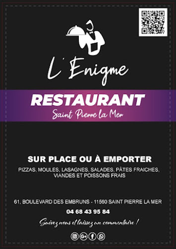 Restaurant L'Énigme Tapas & Pizza - Restauration