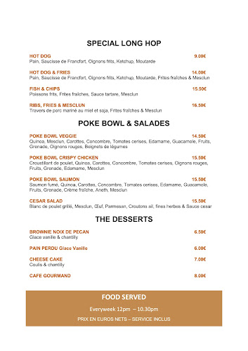 Opinii despre The Long Hop Pub Paris - Sports Bar & Afterwork în Paris - Restauration