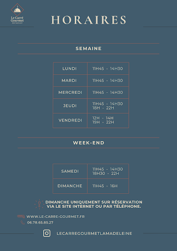 Opinii despre Le carré gourmet în La Madeleine - Restauration