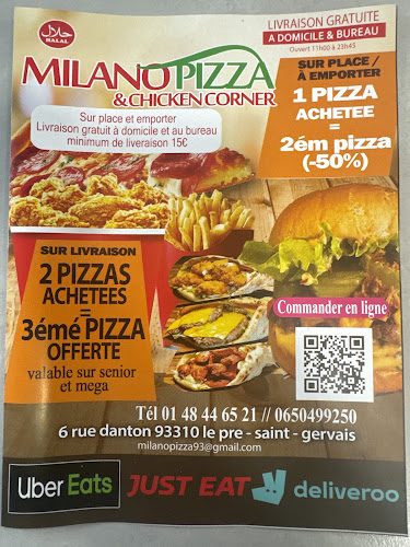 Milano Pizza Chicken Corner halal - Le Pré-Saint-Gervais