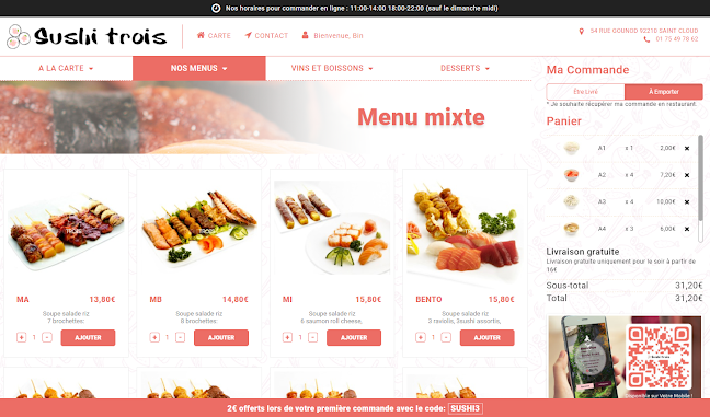 Sushi Trois - Saint-Cloud