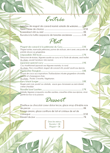 Opinii despre LE GURU în Montpellier - Restauration