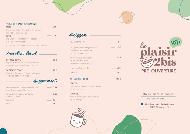 Opinii despre Le Plaisir O2Bis în Étampes - Restauration