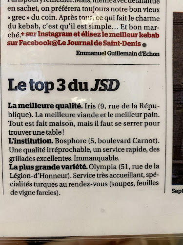 Opinii despre Restaurant Iris în Saint-Denis - Restauration