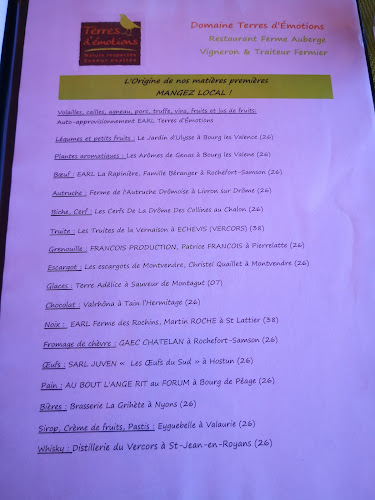 Restaurant Terres d'émotions