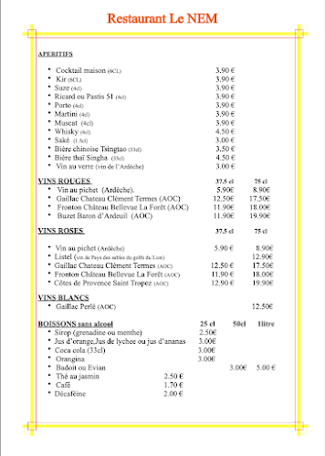 Le Nem - Restauration