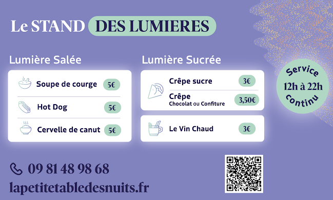 La Petite Table des Nuits - Restauration