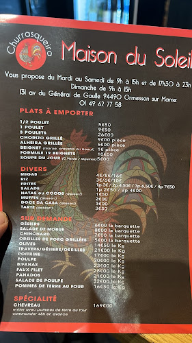 Opinii despre Restaurant Portugais - Maison du Soleil în Ormesson-sur-Marne - Restauration