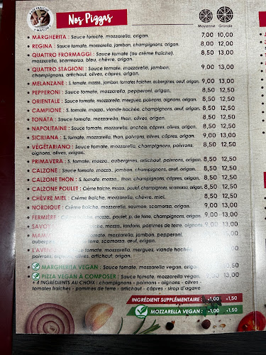 La mia pizza paris 14 ème, Pizzeria : Pizzas Classique & VEGAN, Option Pizza SANS GLUTEN** - Restauration