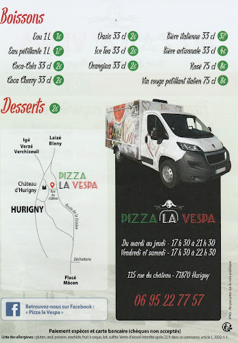 Opinii despre Pizza la Vespa în Hurigny - Restauration