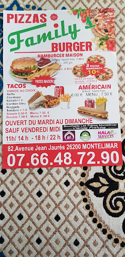 Le Family's pizzas burgers