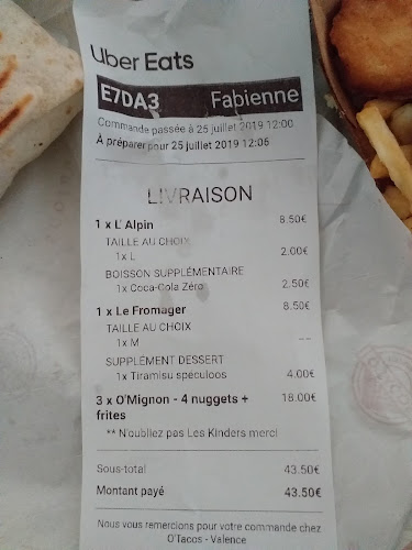 O'Tacos Valence - Restauration