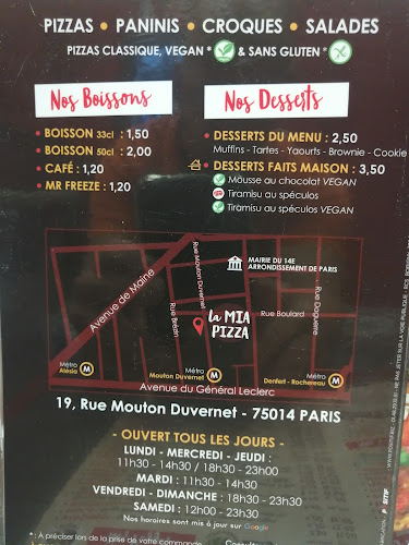 Comentarii opinii despre La mia pizza paris 14 ème, Pizzeria : Pizzas Classique & VEGAN, Option Pizza SANS GLUTEN**
