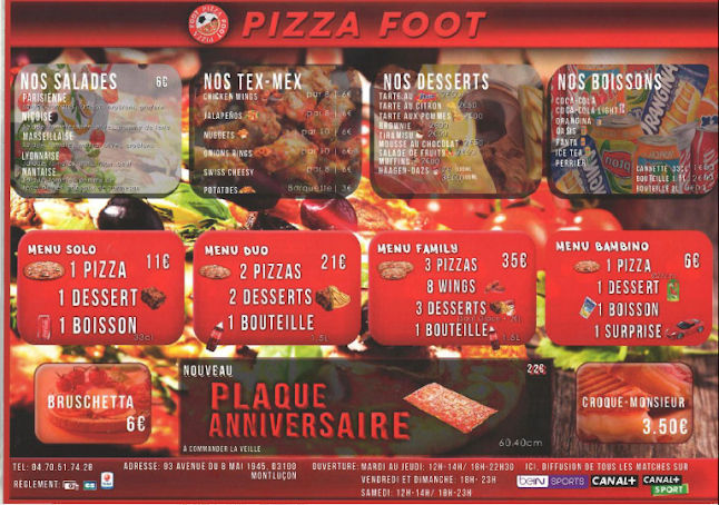 Pizza Foot - Restauration